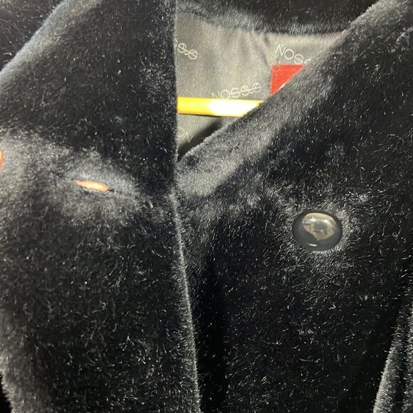 SASSON Women’s Vintage Union Made Faux Fur Coat Black Size 8 - Picture 6 of 11